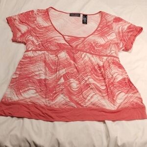 Axcess women's 1/4 sleeved coral colored top size XL